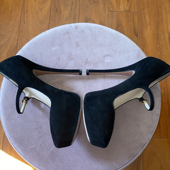 Prada black velvet platform heels size 37 - Picture 3 of 8
